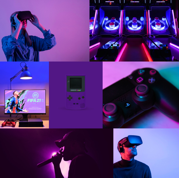 Коллаж изображений, посвященных проекту GAME OVER.